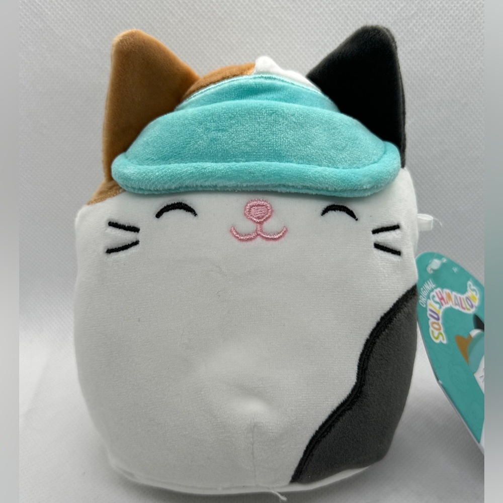 Original Squishmallow 5" Cam The Cat With Visor BRAND NEW WITH TAGS